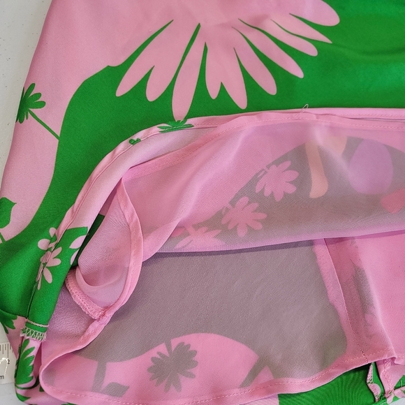 Zara Boho print satin cowl neck mini dress - Picture 9 of 11